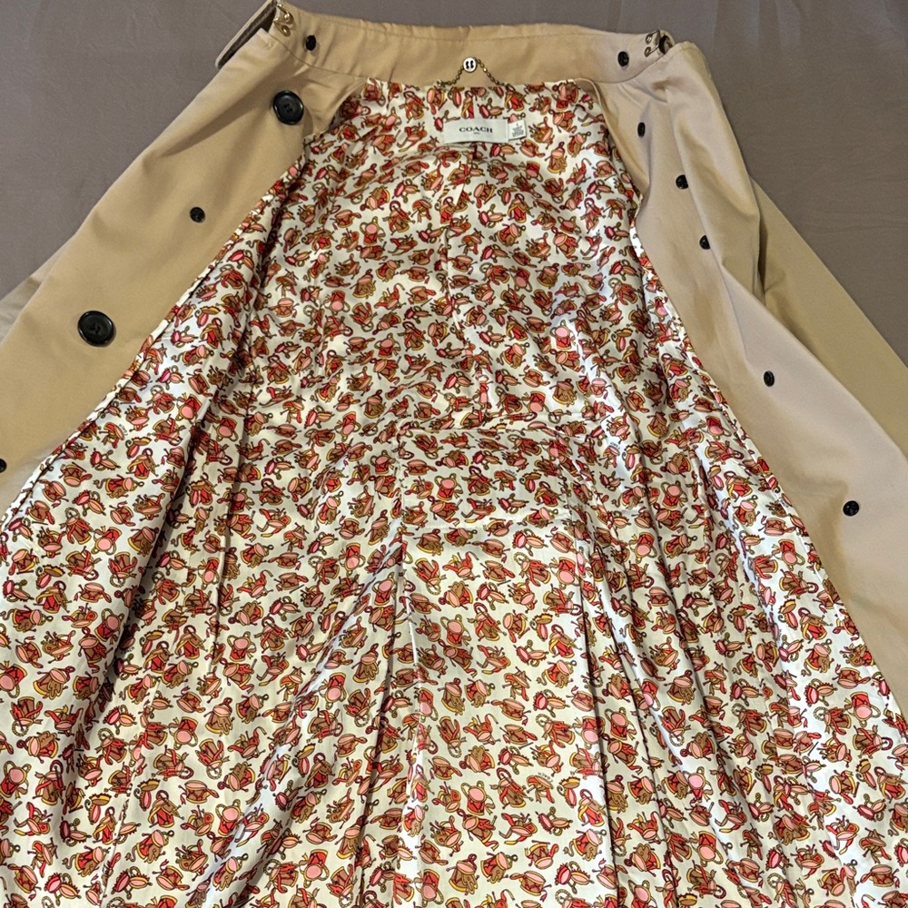 Women's Coach Tan Trench Coat - Picture 2 of 7